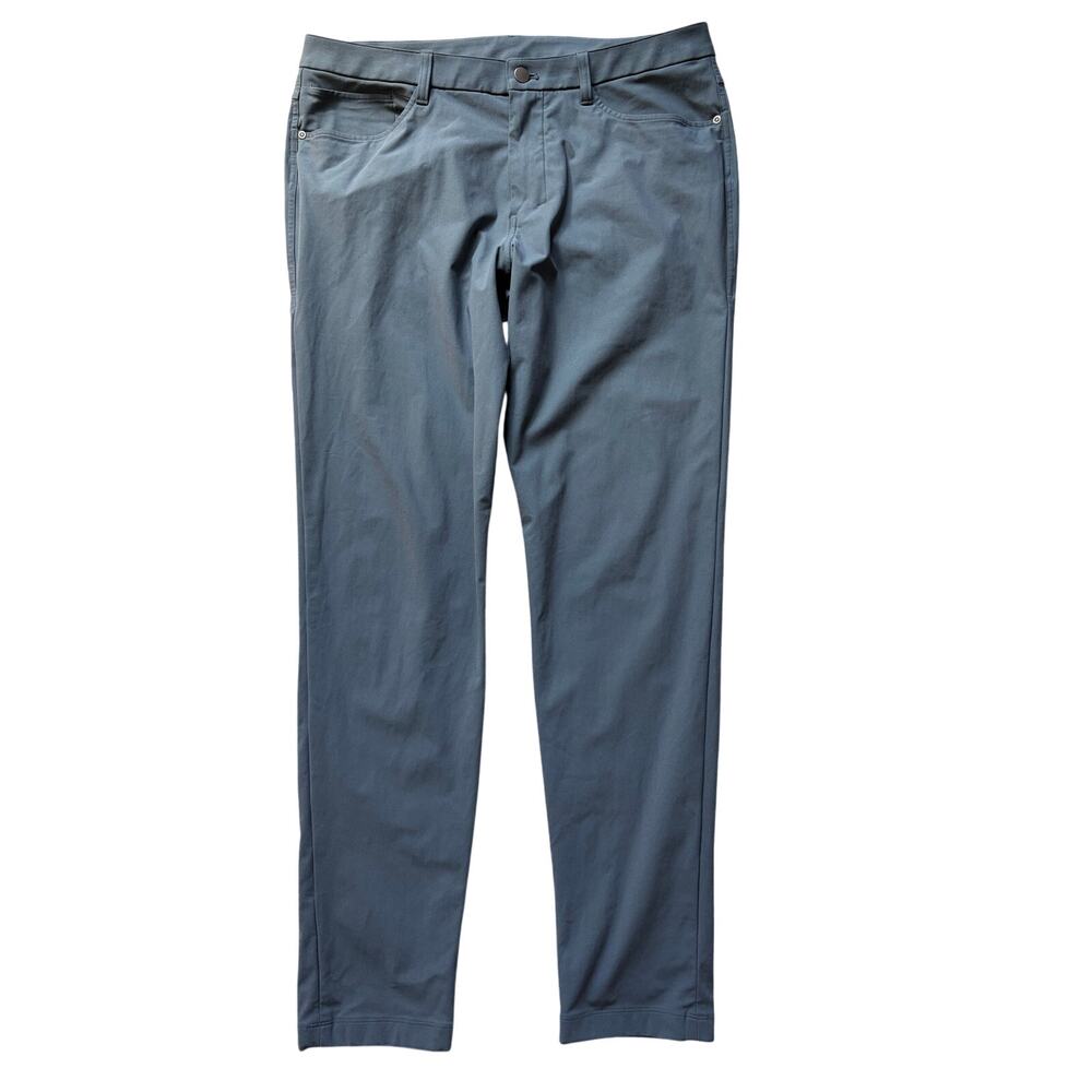 Lululemon ABC Slim-fit 5 Pocket Pants Gray W34 L32 Golf Office Casual